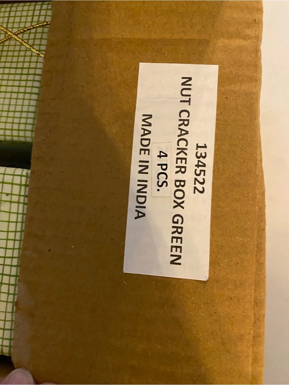 Crate&Barrel NIB Set 4 Green Nutcracker Boxes Holiday Ornaments Gift Whimsical